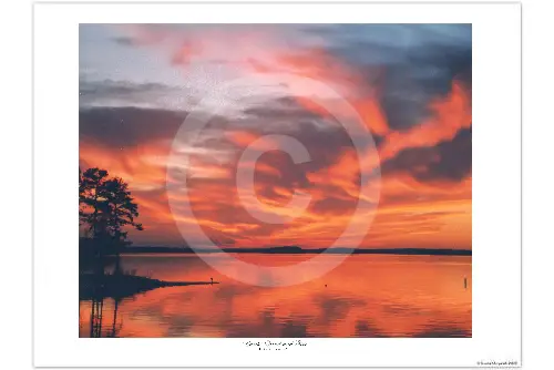 Panoramic Lake Murray sunset