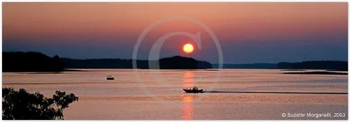 Summer Hues panoramic Lake Murray giclée print