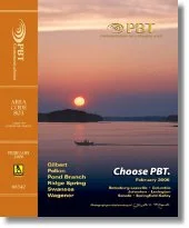 PBT Communications phone book cover featuring Suzette Morganelli artwork